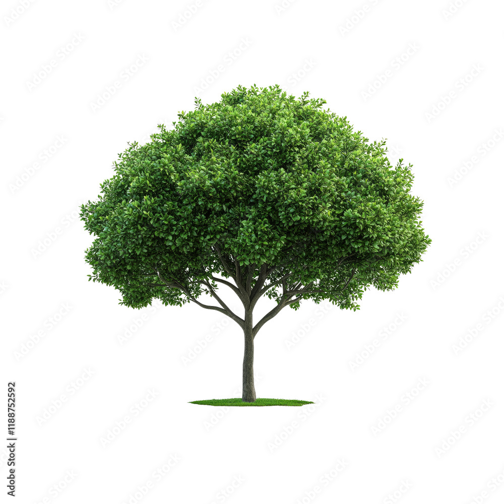 Lush Green Tree Isolated on White Background Lush Green Tree Isolated on White Background