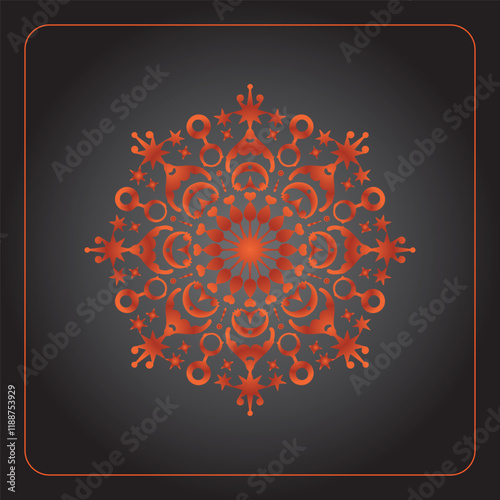 Abstract ornamental mandala art