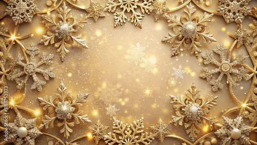 Champagne glitter, aerial frame, elegant.