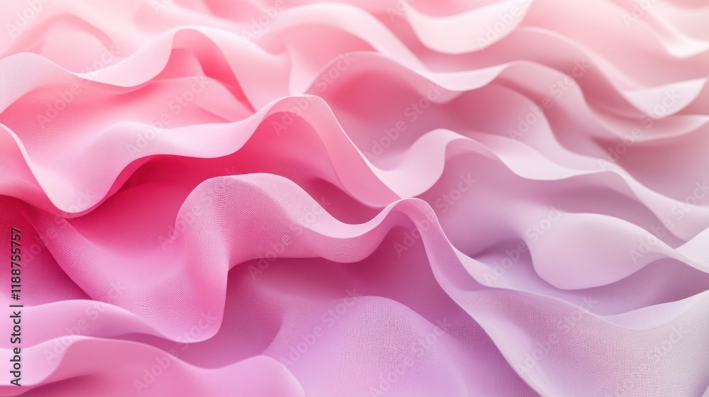Obraz premium Abstract pink and purple wavy fabric texture background.