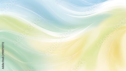 Abstract pastel blurred motion background with smooth lines in shades of blue  green and yellow