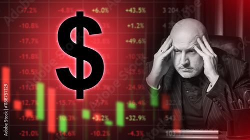 Like frustrated man investo...