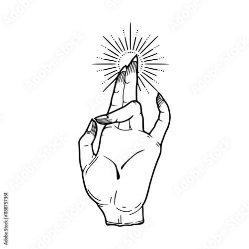 spiritual hand graphic design