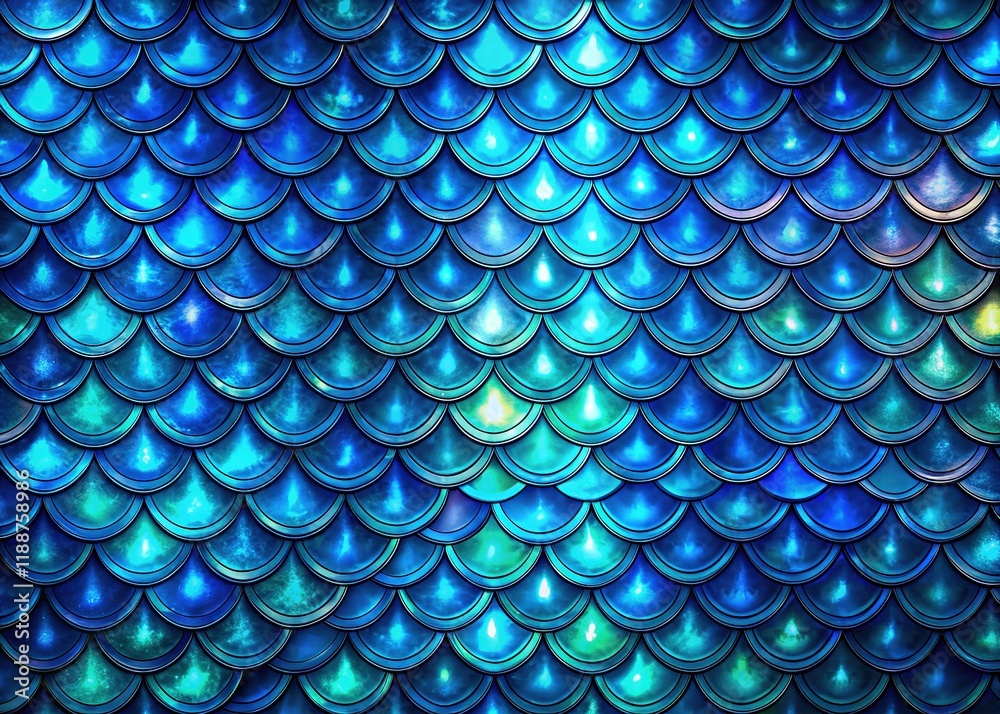 Deep Blue & Cyan Mermaid Scale Pattern Background - Shimmering Ocean Texture Deep Blue & Cyan Mermaid Scale Pattern Background - Shimmering Ocean Texture