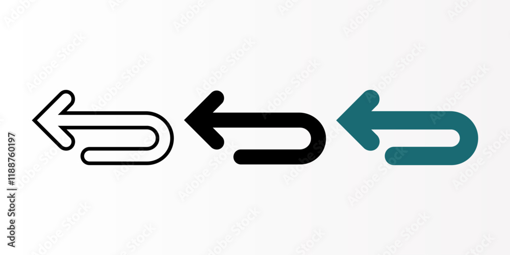 Back icon set. previous sign. for mobile concept and web design. vector illustration on white background Back icon set. previous sign. for mobile concept and web design. vector illustration on white background
