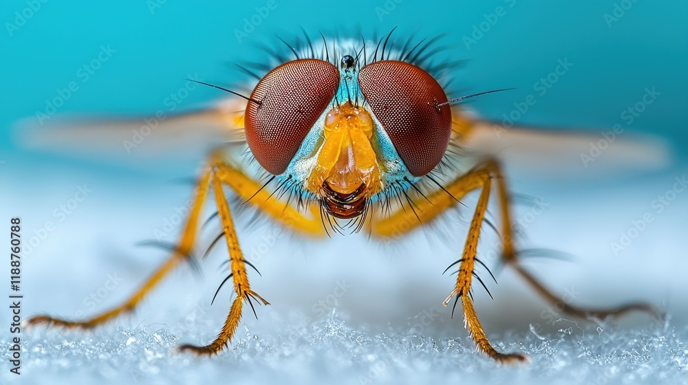 Vibrant Fly Closeup Detailed Macro Photography Vibrant Fly Closeup Detailed Macro Photography