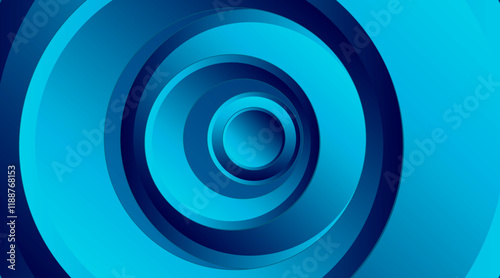 3d circular shape geometric background design | Abstract background design for flyer, banner, futuristic, texture | Modern abstract geometric vector design with sky-blue color