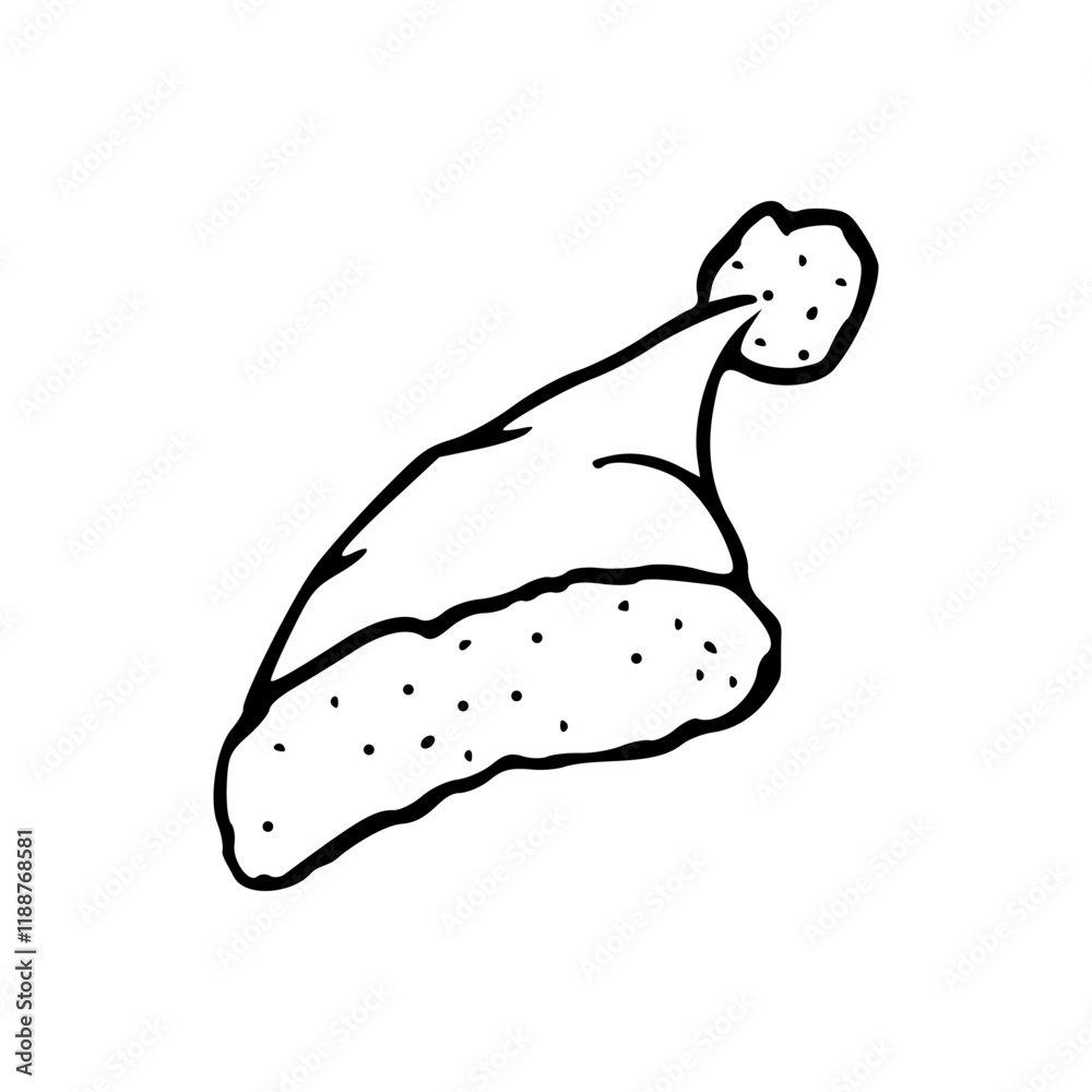 a drawing of a fluffy winter beanie a drawing of a fluffy winter beanie