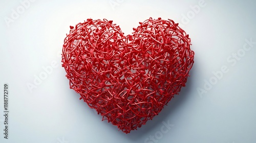 Heart Symbols of Passion and Love Design Wide Icon for Romance Concepts