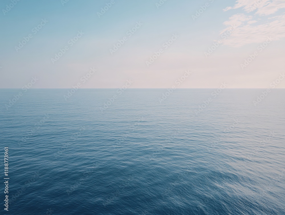 Serene Ocean Horizon Peaceful Blue Water Sky View Serene Ocean Horizon Peaceful Blue Water Sky View