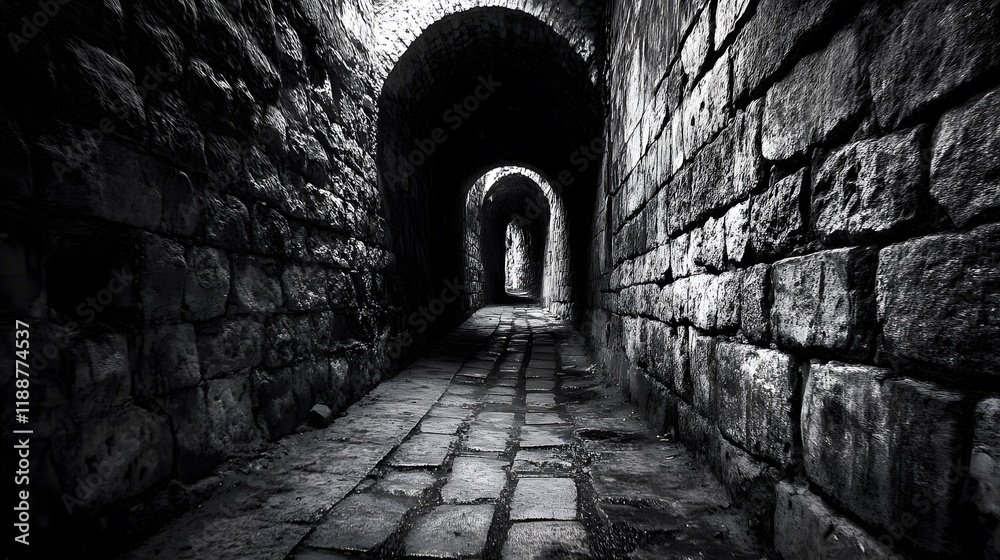 Fototapeta premium Eerie Underground Tunnel