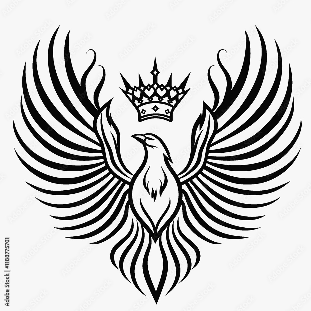 Fototapeta premium Phönix mit Krone
