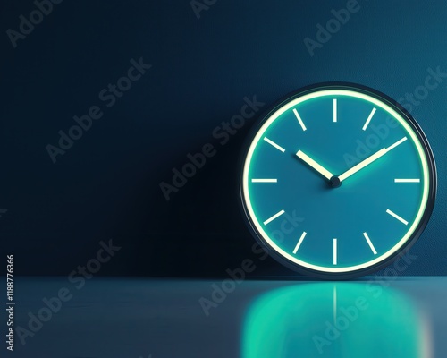 Wallpaper Mural A symbolic glowing clock representing 24/7 call center availability. Torontodigital.ca