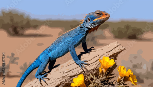 Ground Agama Agama aculeata Behavior in Kgalagadi.svg