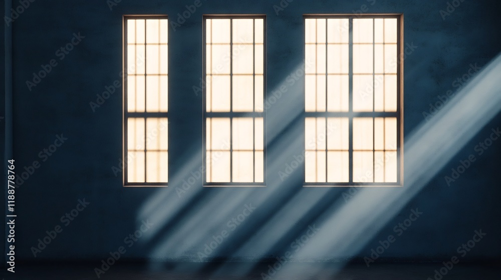 Sunlight Streaming Through Freshly Cleaned Windows in a Minimalist Interior Sunlight Streaming Through Freshly Cleaned Windows in a Minimalist Interior