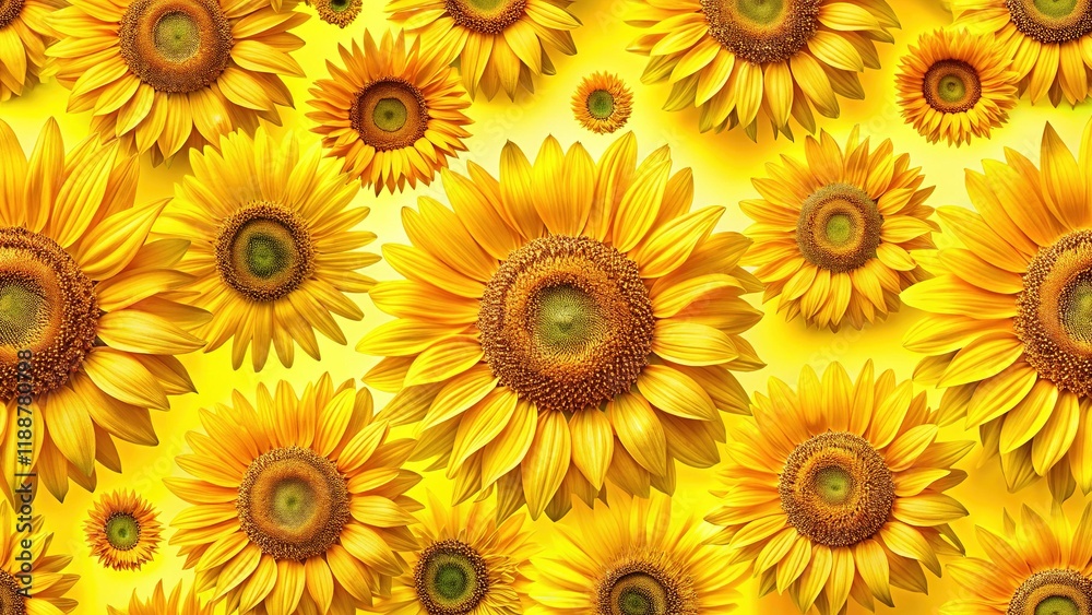 Sunny Sunflower Patterns: Cheerful Yellow Abstract Background for Print Designs Sunny Sunflower Patterns: Cheerful Yellow Abstract Background for Print Designs