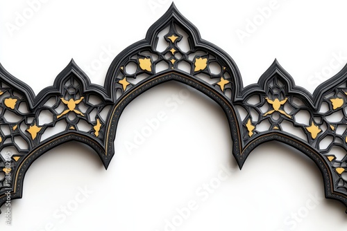 Ornate Black And Gold Architectural Detailing