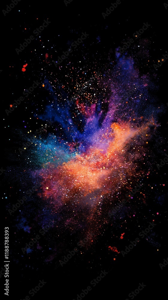 Naklejka premium A dazzling burst of colorful fireworks brilliantly lights up the dark night sky above, creating a vibrant and festive atmosphere that is filled with sheer excitement and joy for everyone present