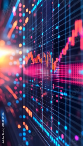 Wallpaper Mural Stock Market Trends A Dynamic Representation in Red and Blue Evoking Financial Optimism Torontodigital.ca