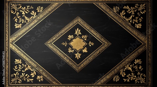 Elegant Black and Gold Decorative Pattern Design photo