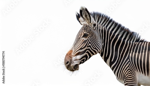 zebra isolated on white