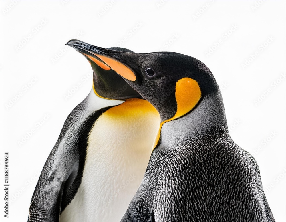 Naklejka premium king penguin on the beach