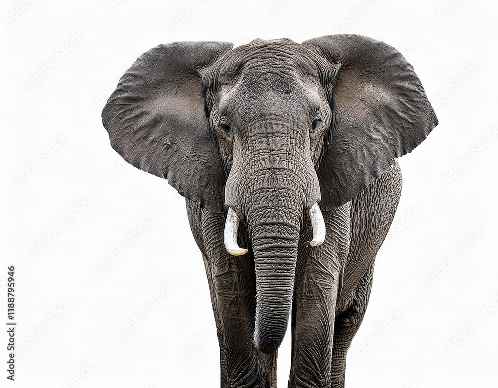 Obraz premium elephant on white background 