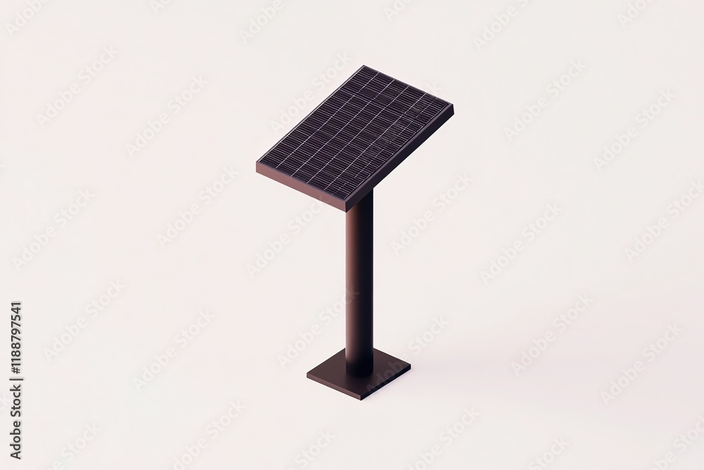 Modern Solar Panel Mounted on a Pole Modern Solar Panel Mounted on a Pole