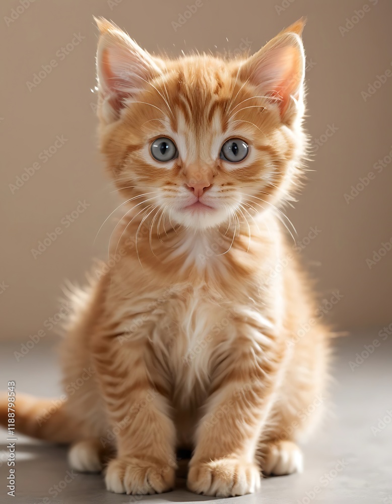 Adorable Ginger Tabby Kitten with Playful Expression. generated by ai. Adorable Ginger Tabby Kitten with Playful Expression. generated by ai.