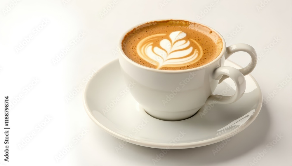 Fluffy cappuccino froth in a white cup, isolated , photography, delicious Fluffy cappuccino froth in a white cup, isolated , photography, delicious