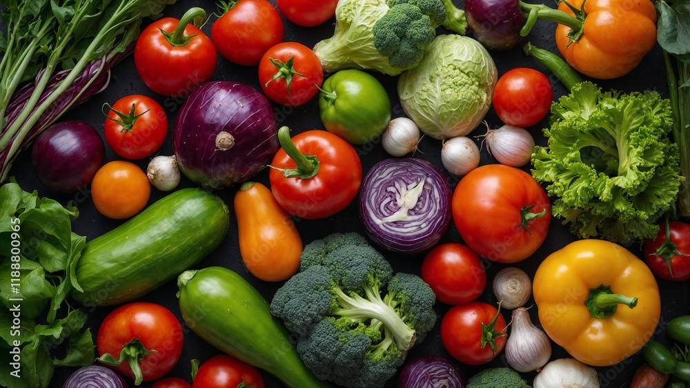 Vibrant Assortment of Fresh Vegetables in a Garden Vibrant Assortment of Fresh Vegetables in a Garden
