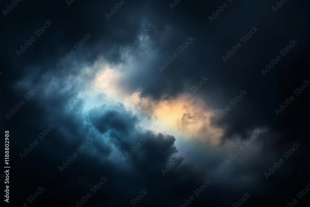 Storm clouds roll across the sky, showcasing the beauty of nature's atmospheric phenomena during twilight hours Storm clouds roll across the sky, showcasing the beauty of nature's atmospheric phenomena during twilight hours