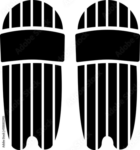 Cricket shin pads icon . Cricket game vector  isolated on transparent background. cricket tournament man protection elements template. vintage for clubs and team. Sports sign for web app