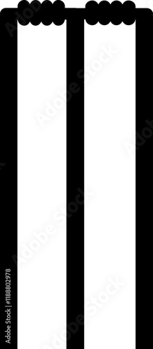 Cricket wicket icon . Cricket game vector  isolated on transparent background. cricket tournament wicket out elements template. vintage for clubs and team. Sports sign for web app