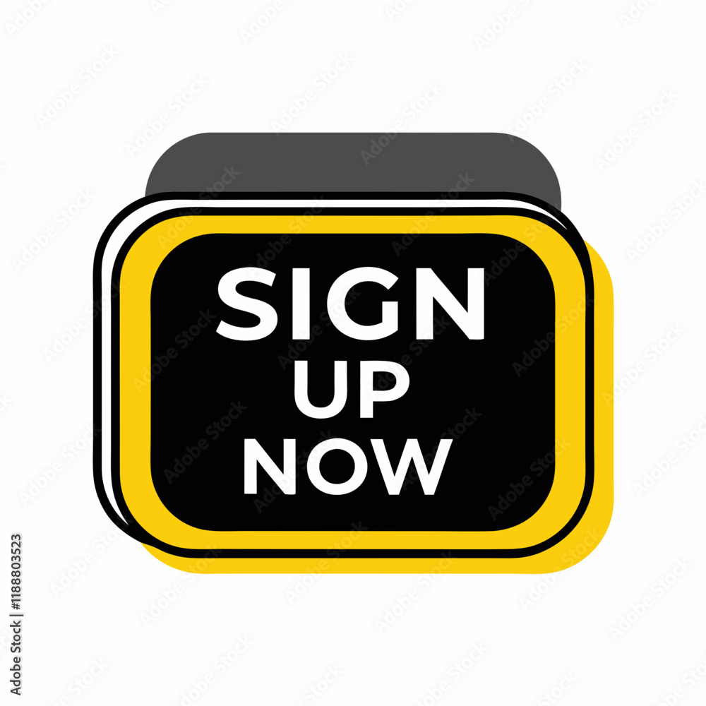 Minimalist Sign Up Button Vector Design. Minimalist Sign Up Button Vector Design.