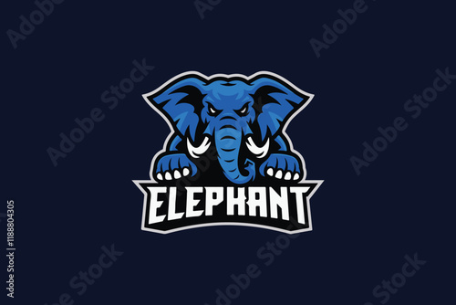 elephant mascot logo design vector