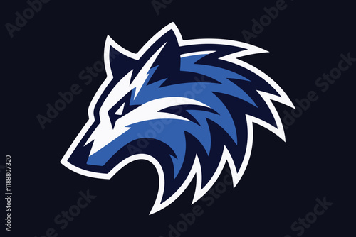 Wolf Head mascot logo design vector