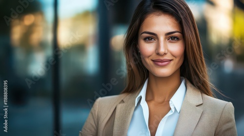 Professional Woman Smiling Outdoors