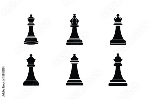 set of chess vector illustration