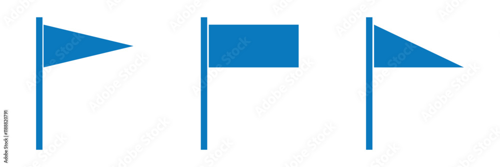 Fototapeta premium Simple Set of Flag Icon set. Contains such Icons as Achievement, Victory, vector illustration