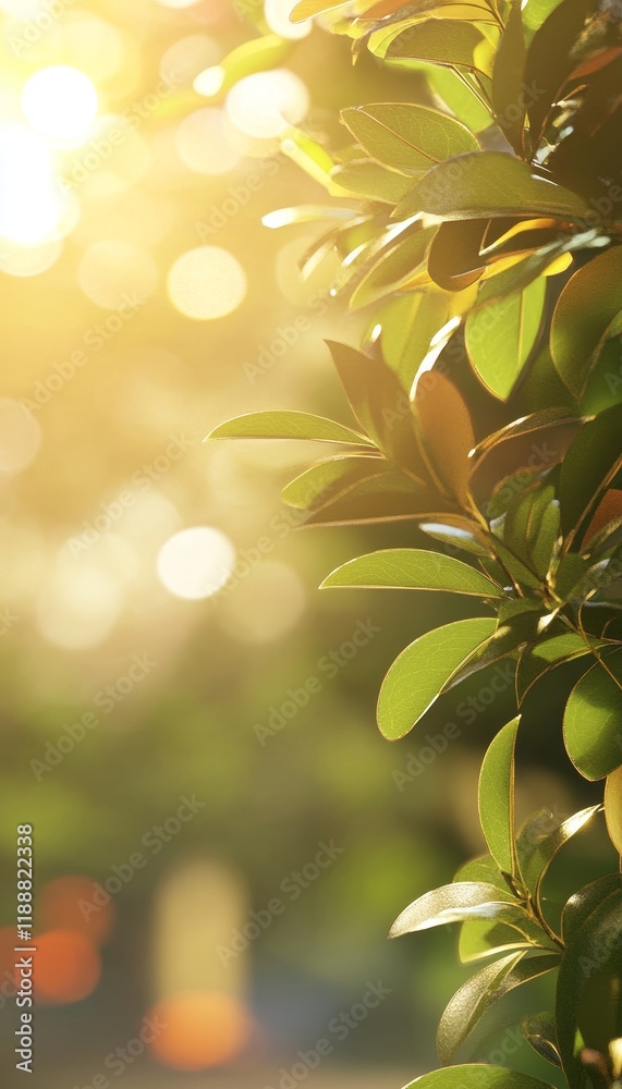 Sun-Dappled Tranquility Serene Woodland Landscape With Soft Focus Bokeh And Lush Foliage Sun-Dappled Tranquility Serene Woodland Landscape With Soft Focus Bokeh And Lush Foliage