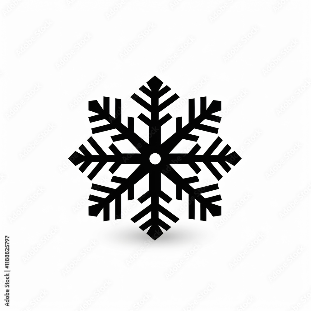 Minimalist Flat Snowflake Vector Clipart on White Background ice icon cold frost Minimalist Flat Snowflake Vector Clipart on White Background ice icon cold frost