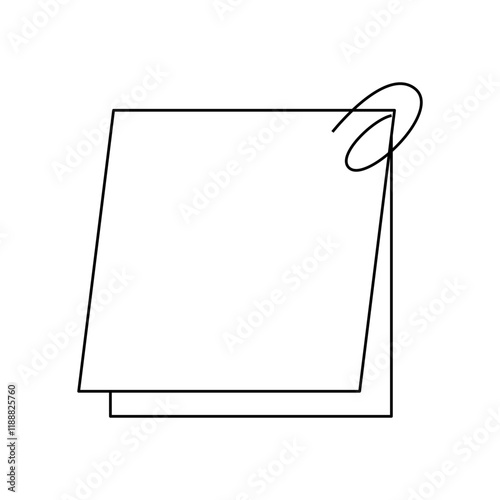 paper with clip isolated