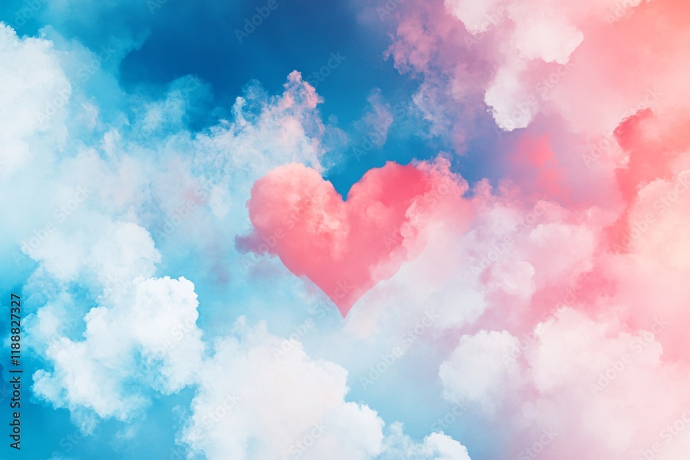 Fototapeta premium heart shaped cloud