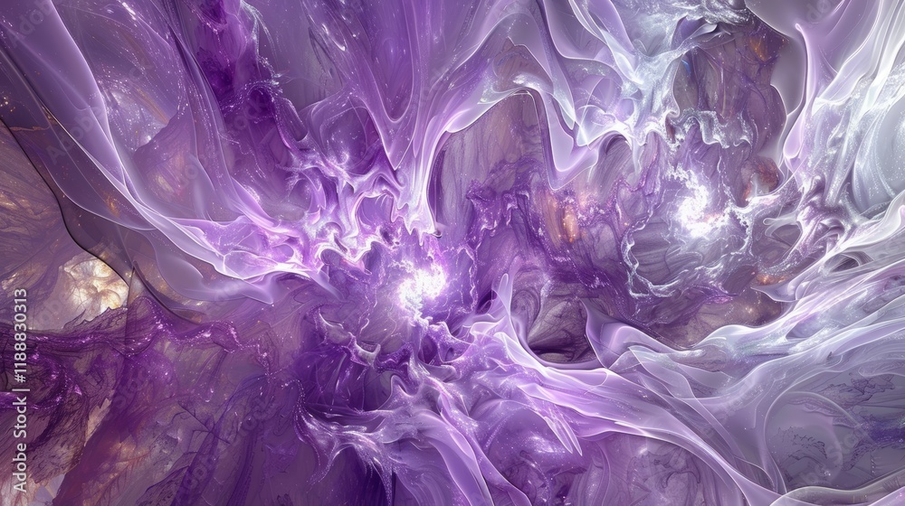 Fototapeta premium Abstract Purple and White Swirls Wallpaper
