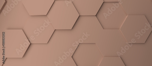 Fotografía Abstract modern brown honeycomb background, 3d rendering