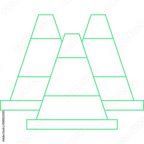 Cones Signal icon single vector illustration