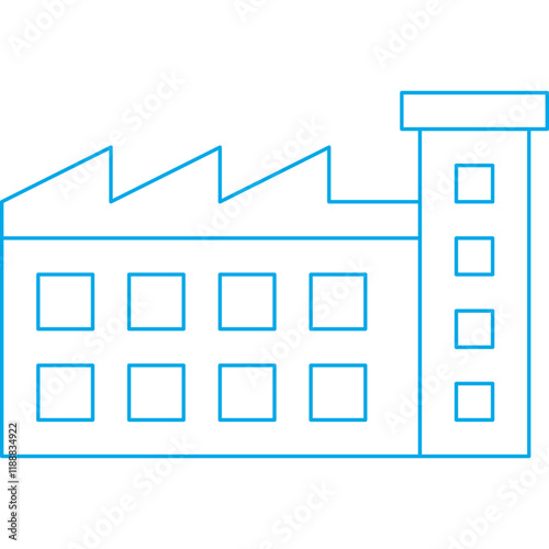 Industrial Buildings icon single vector illustration