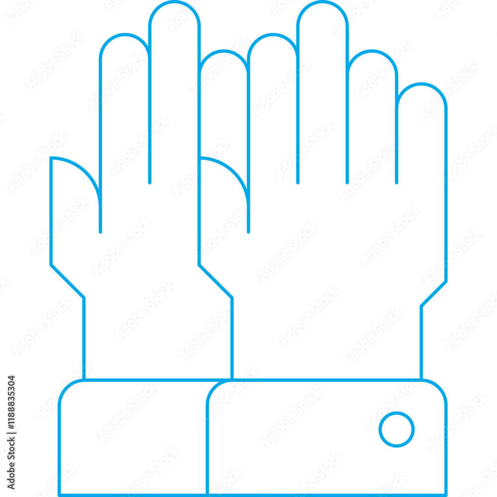 Obraz premium Working Gloves icon single vector illustration