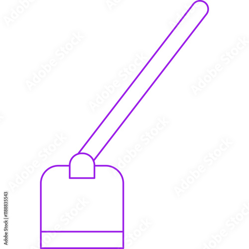 Hoe icon single vector illustration